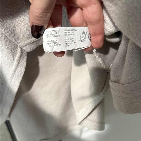 Cream Button-Up Fleece Jacket - Picture 7 of 7